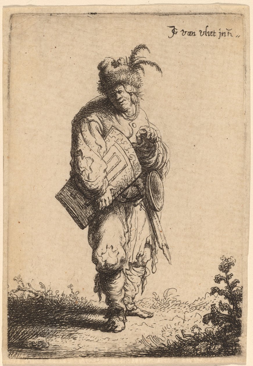 Hráč Hurdy-Gurdy, 1632. od Jan Georg van Vliet