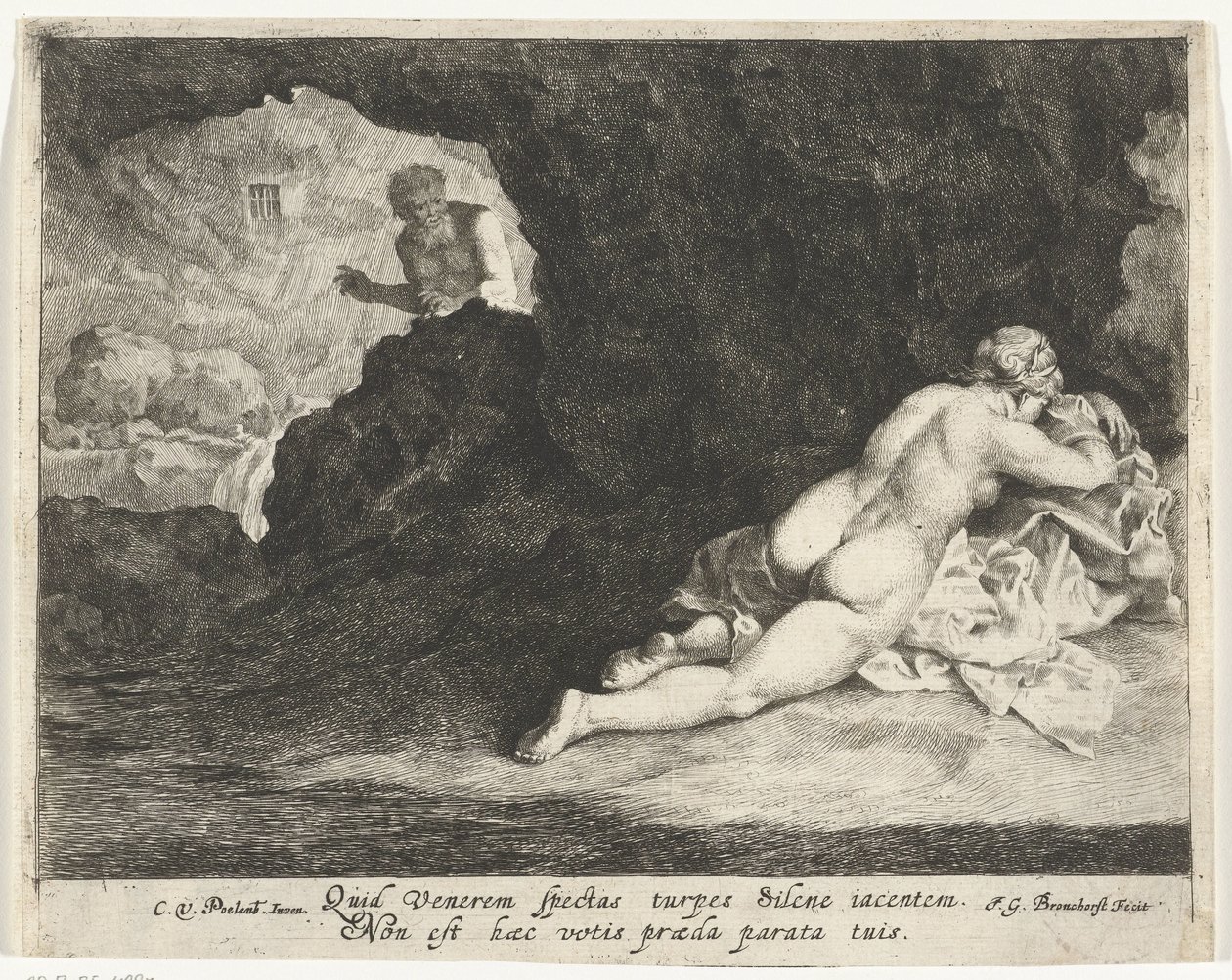 Jupiter jako satyr stopuje spící Antiopu od Jan Gerritsz. van Bronckhorst