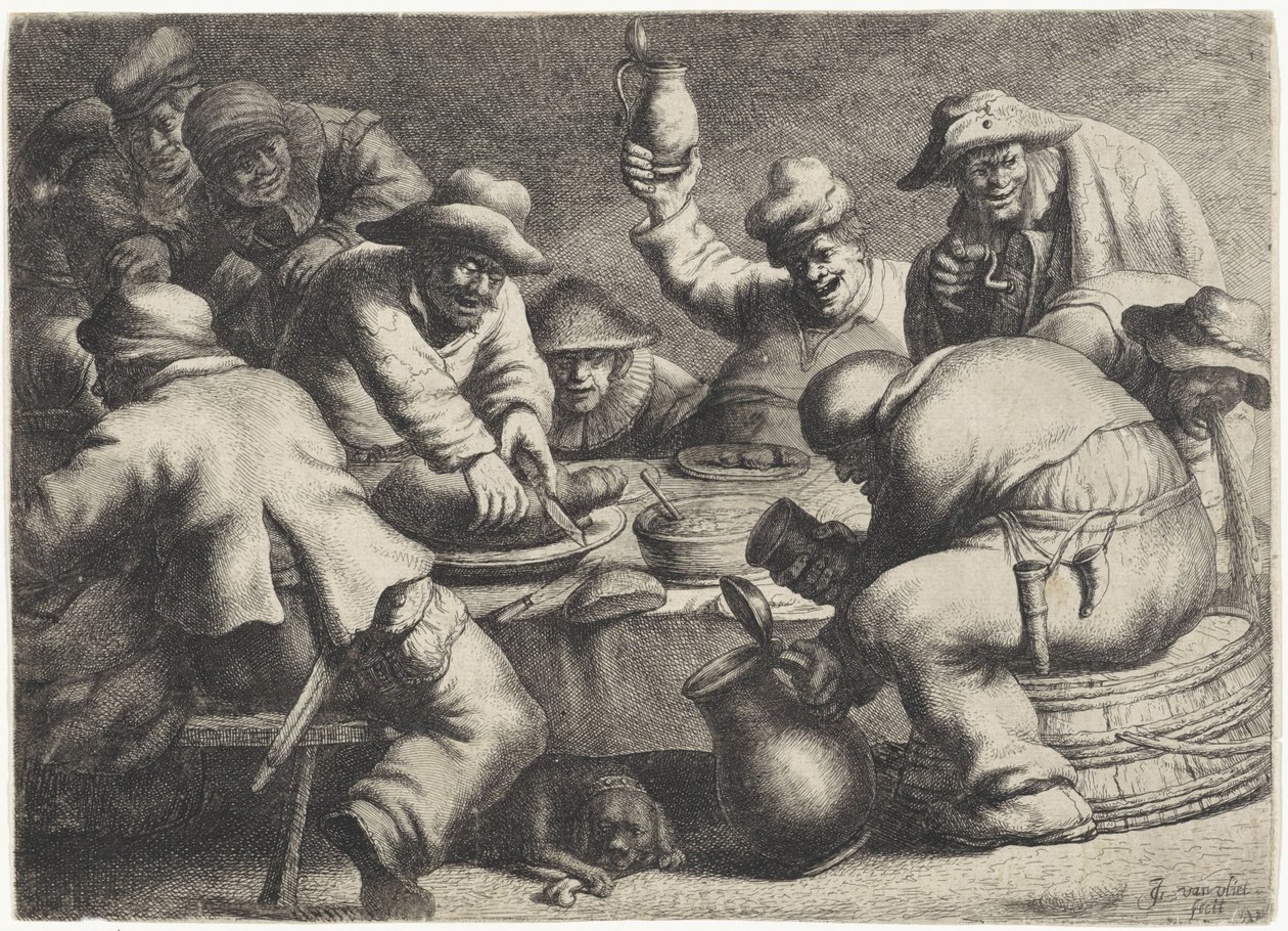 Farmářské jídlo od Jan Gillisz. van Vliet
