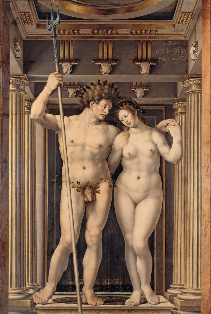 Německy: Neptune und Amphitrite Neptun a Amfitríta od Jan Gossaert