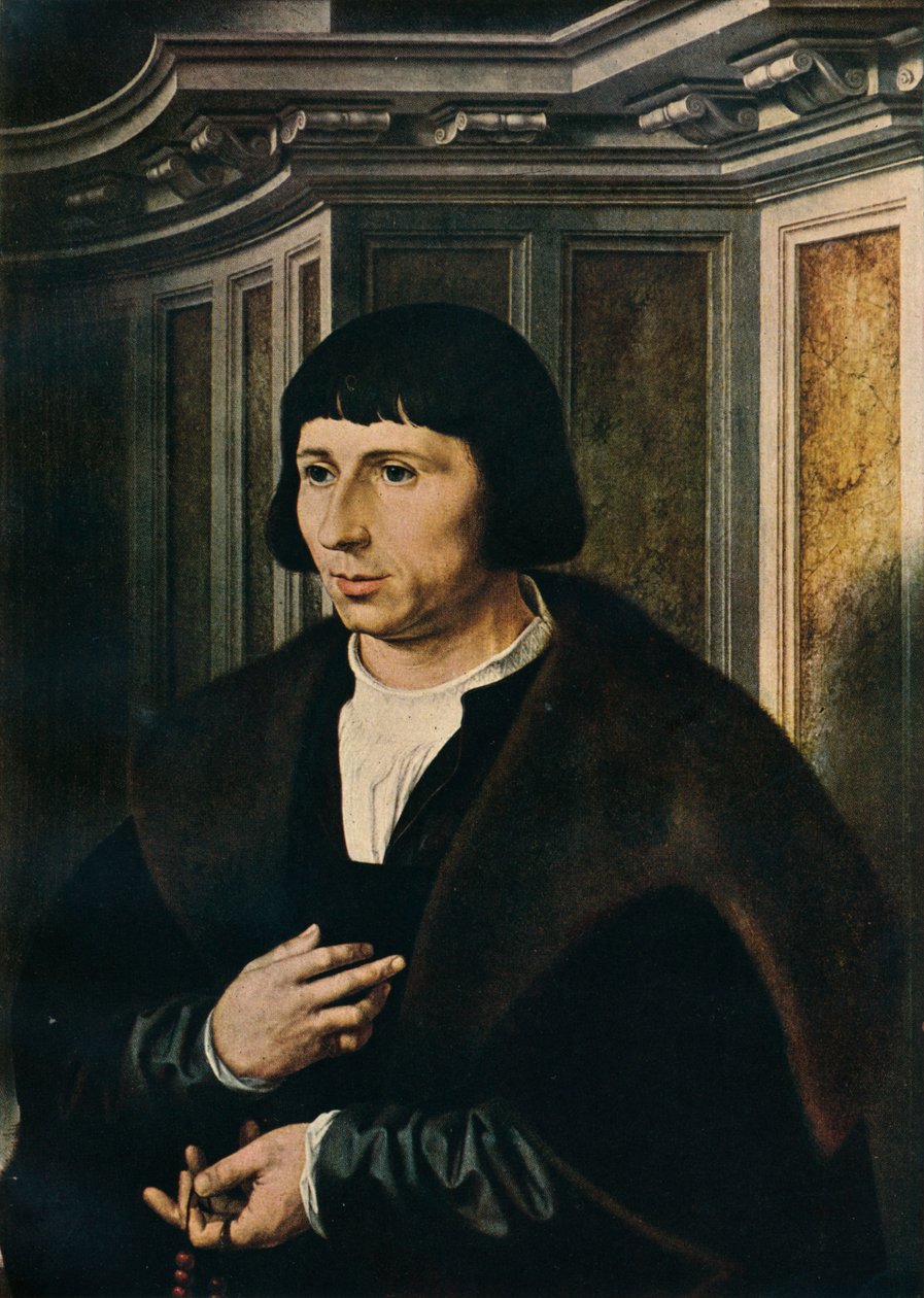 Muž s růžencem, c1525 od Jan Gossaert