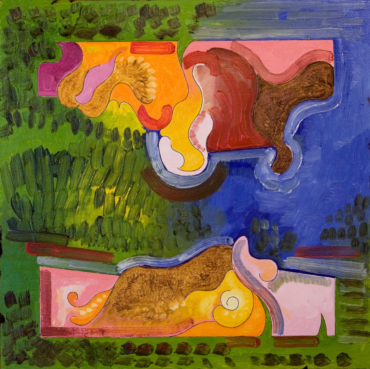 Lekce z biologie, 2006 (olej na dřevě) od Jan Groneberg