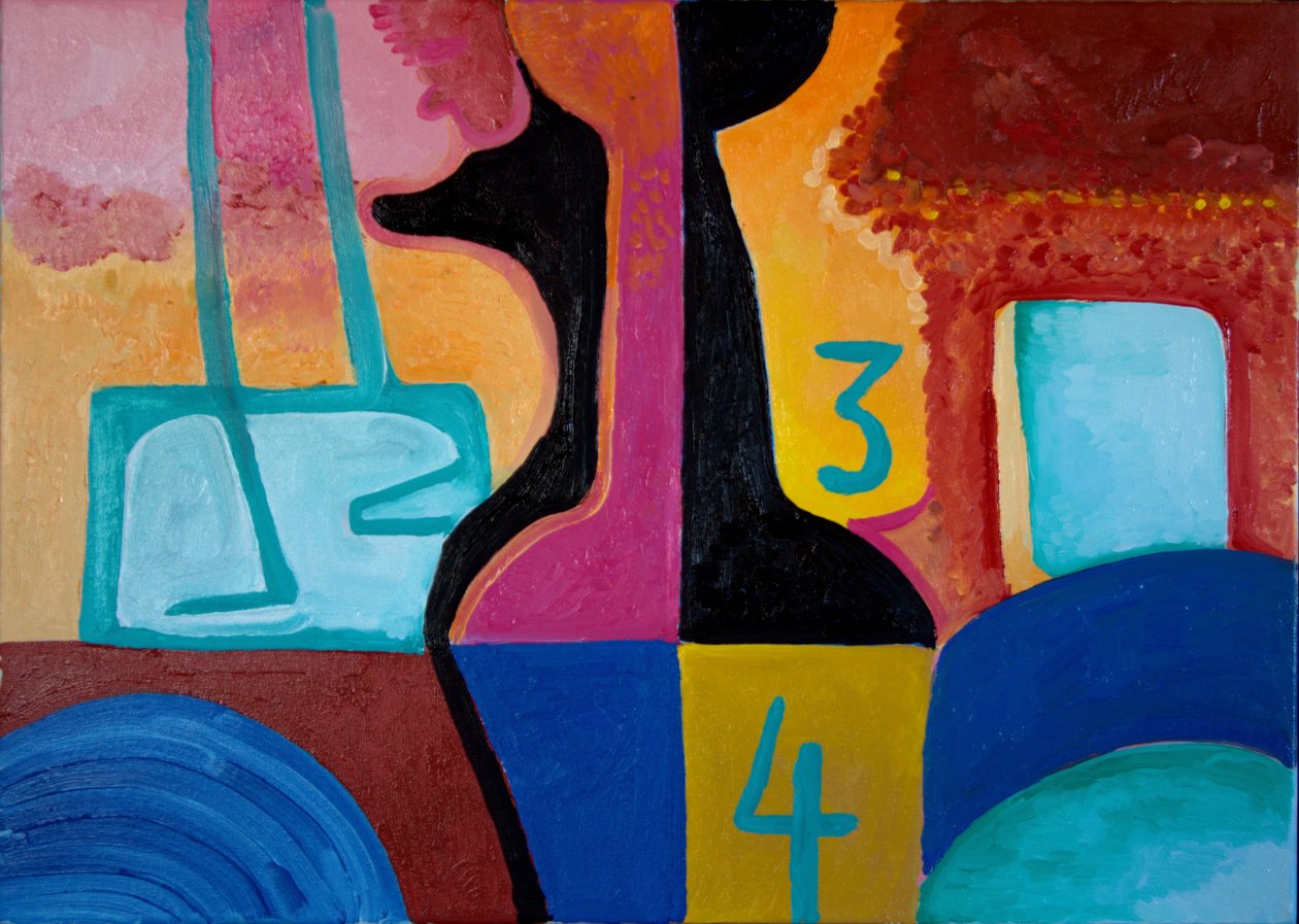Anubis přináší základní Numbers, 2010 (olej na plátně) od Jan Groneberg
