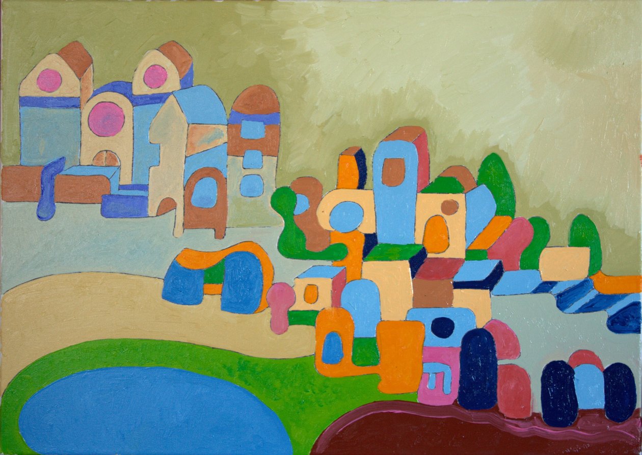Umělecká kolonie, 2010 (olej na plátně) od Jan Groneberg