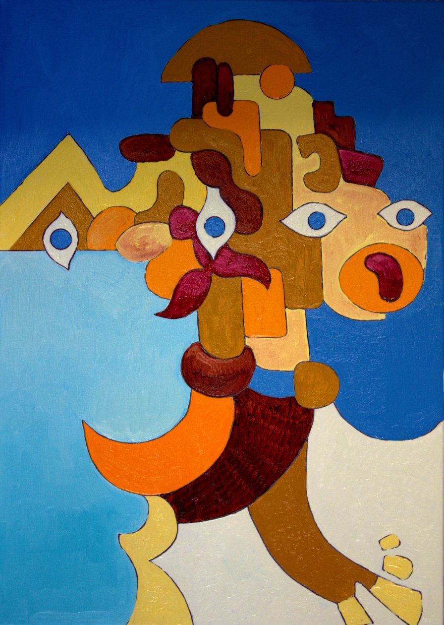 Velká sfinga, 2009 (olej na plátně) od Jan Groneberg