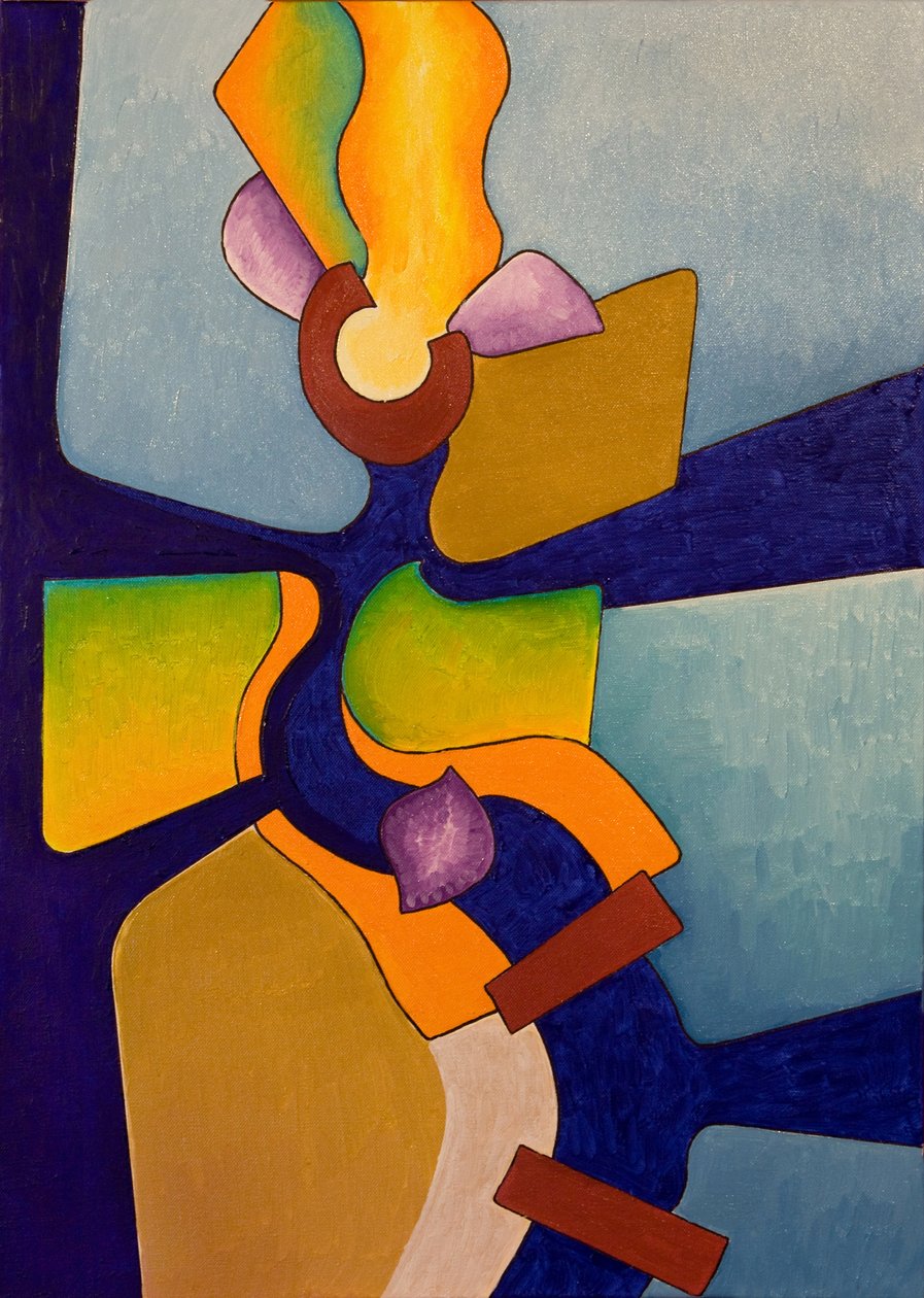 Požírač ohně, žena, 2007 (olej na plátně) od Jan Groneberg