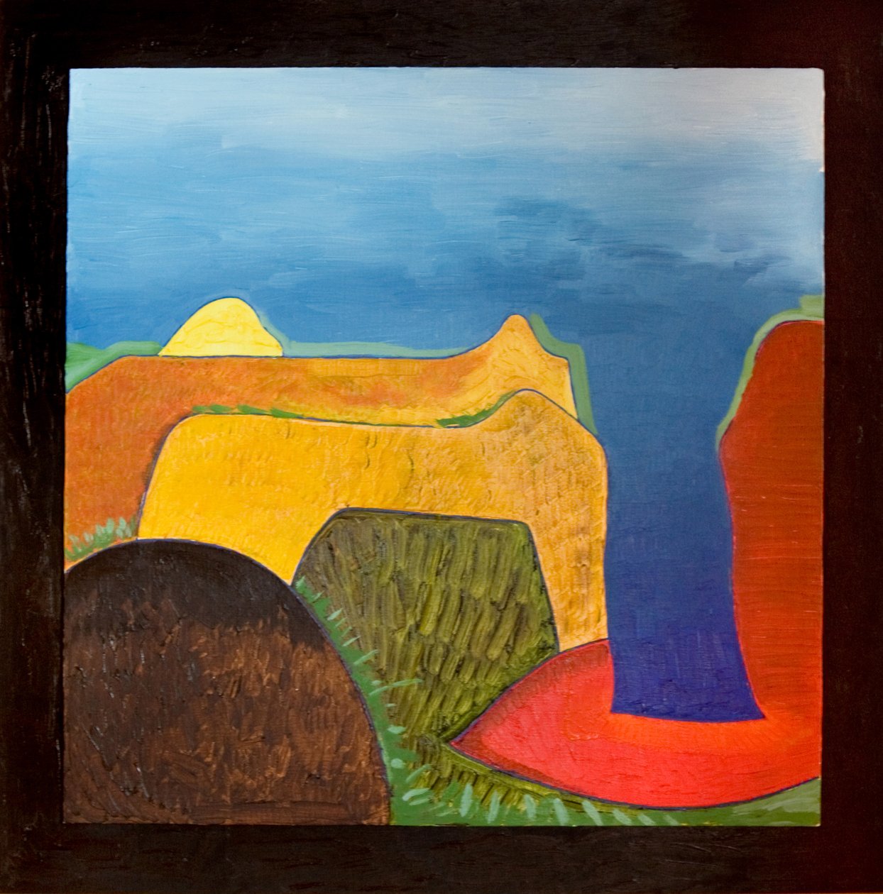 Řecko, velmi horký den, 2006 (olej na dřevě) od Jan Groneberg