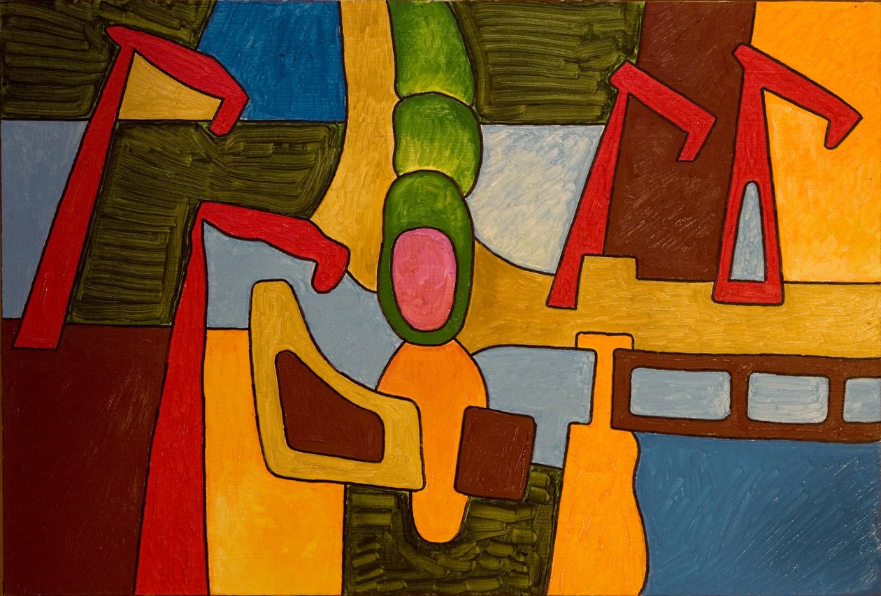 Inside the World of Caterpillars, 2007 (olej na dřevě) od Jan Groneberg