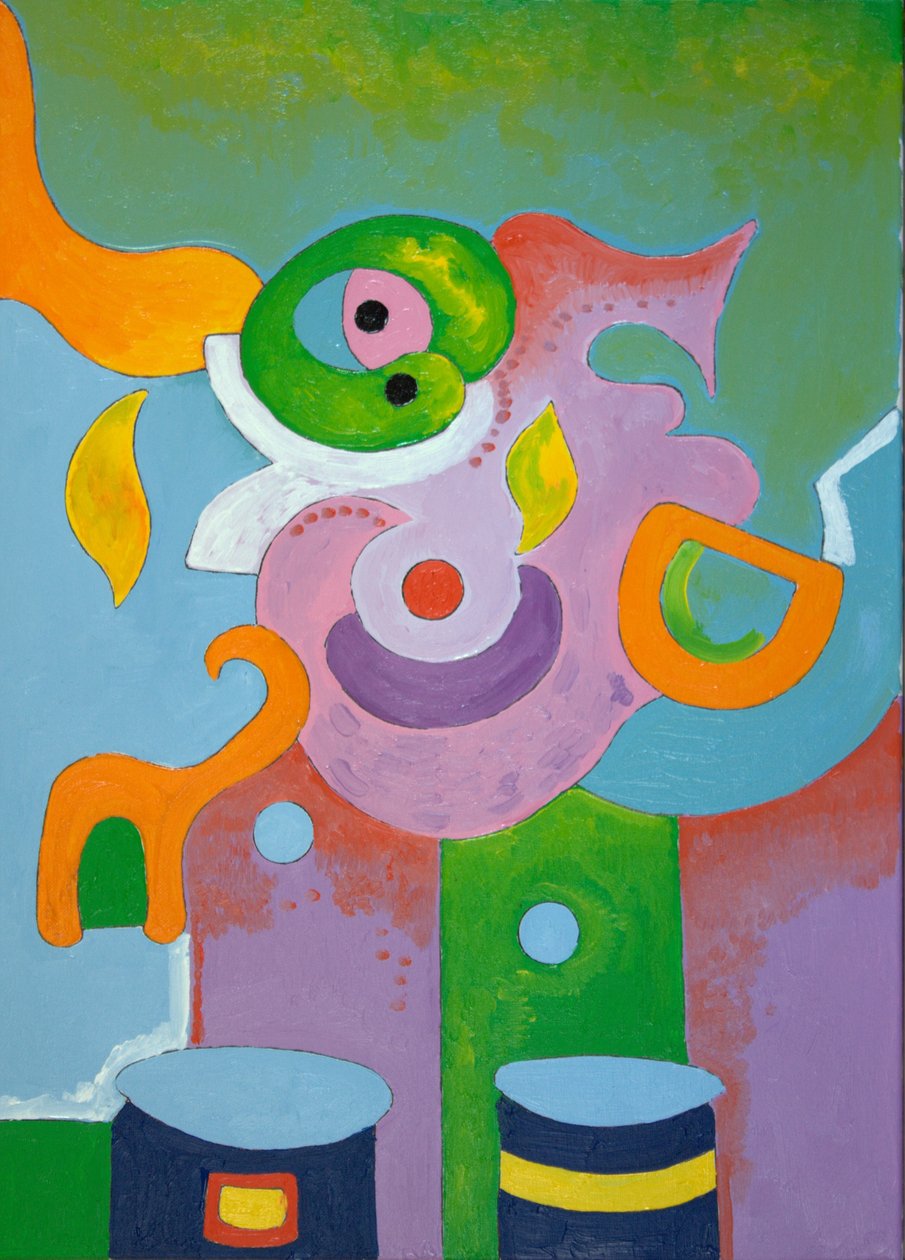 Paní pediatrička, jak ji vidí dítě, 2009 (olej na plátně) od Jan Groneberg