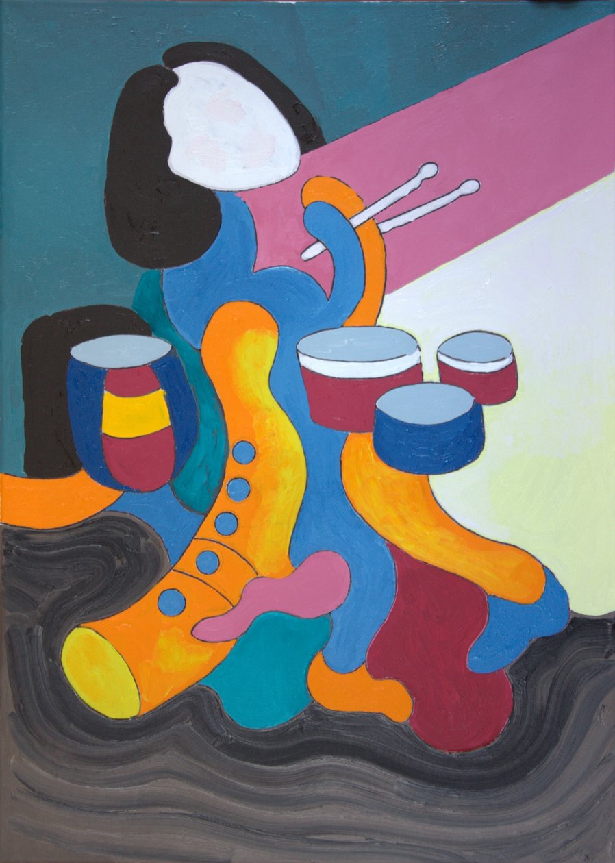 Little Drummer Girl, 2009 (olej na plátně) od Jan Groneberg