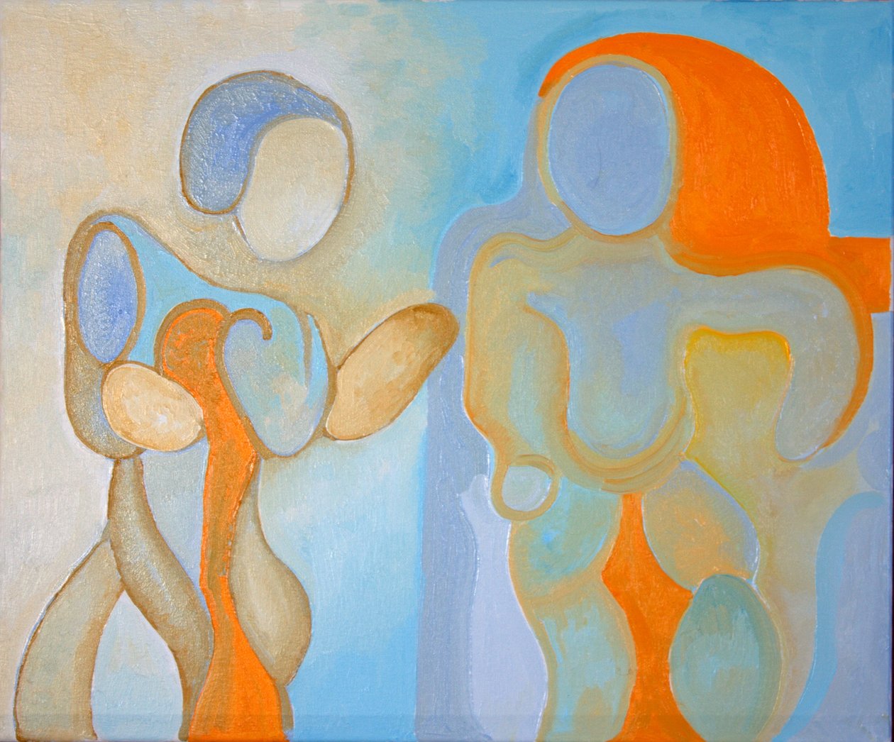 Muž a žena č. 1, 2009 (olej na plátně) od Jan Groneberg