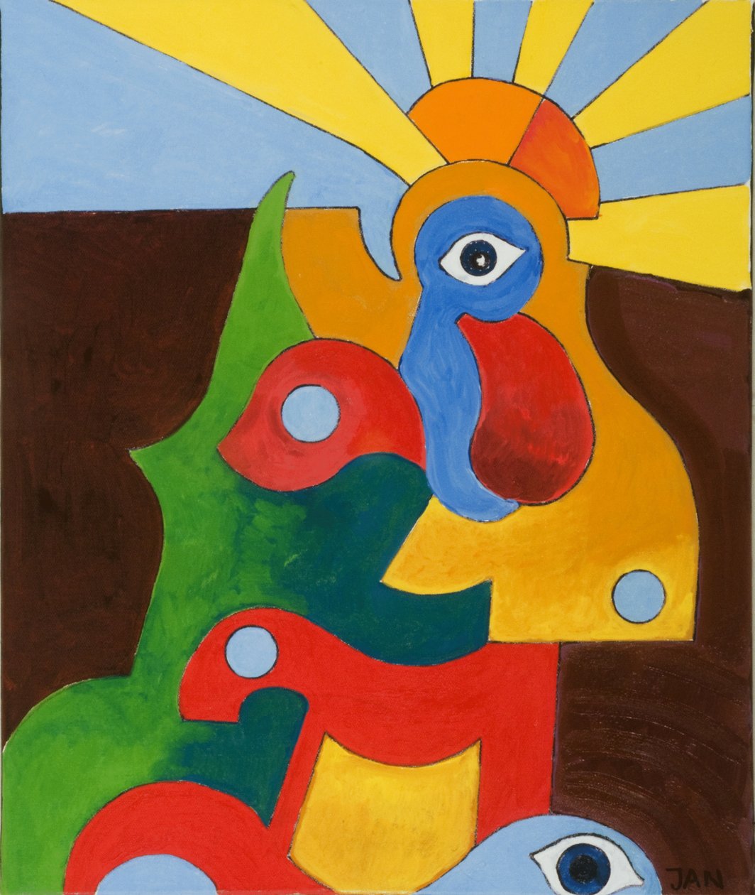 The little Baby-Cock, 2009 (olej na plátně) od Jan Groneberg