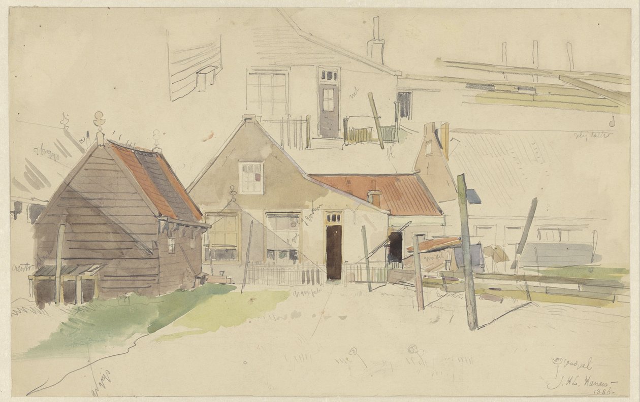 Studie domů ve Vinkenbuurt, Amsterdam od Jan H.L. Hanau