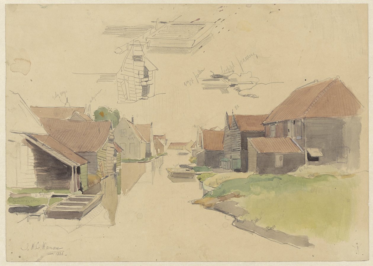 Studie domů ve Vinkenbuurt, Amsterdam od Jan H.L. Hanau