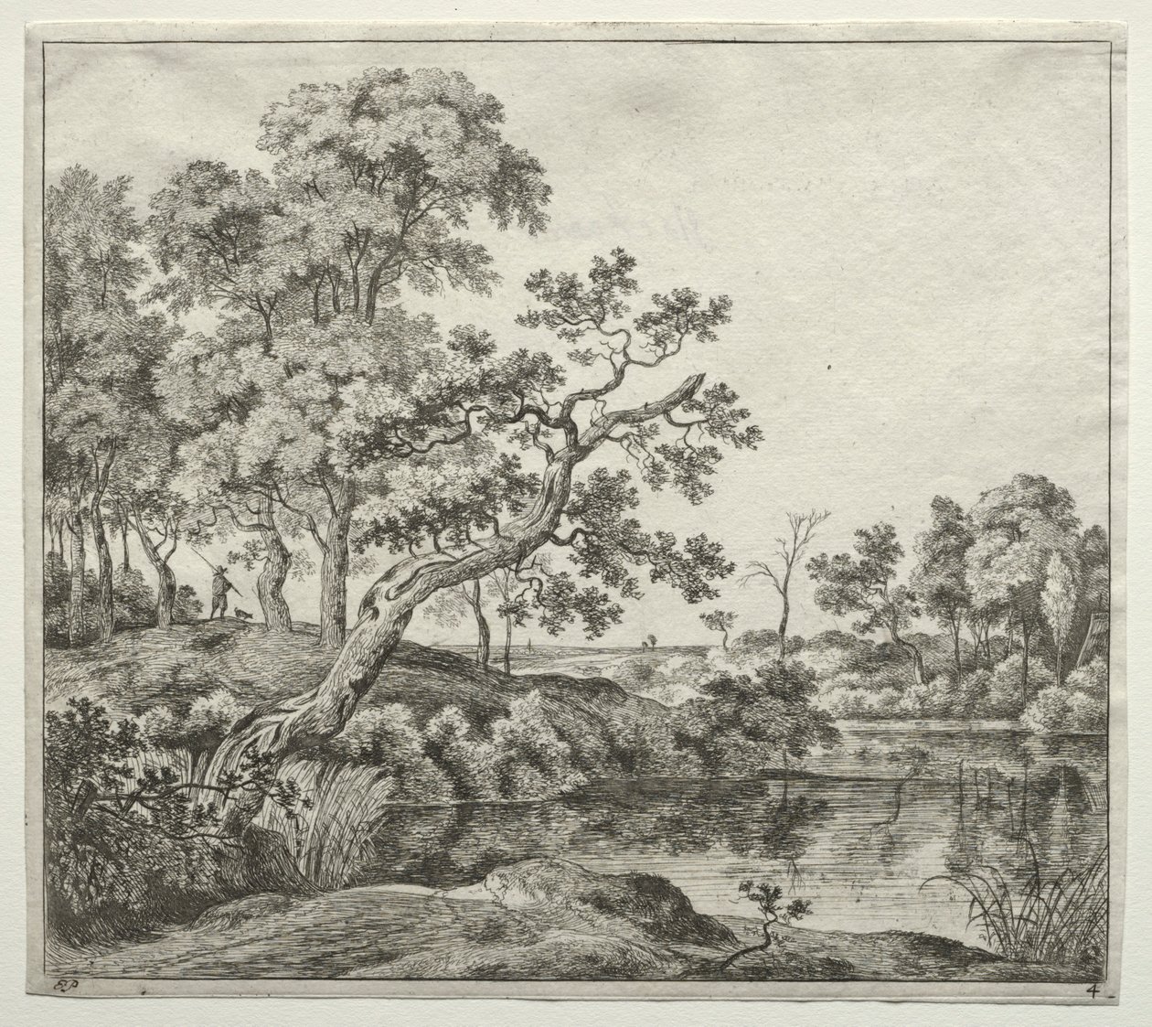 Ohnutý strom od Jan Hackaert