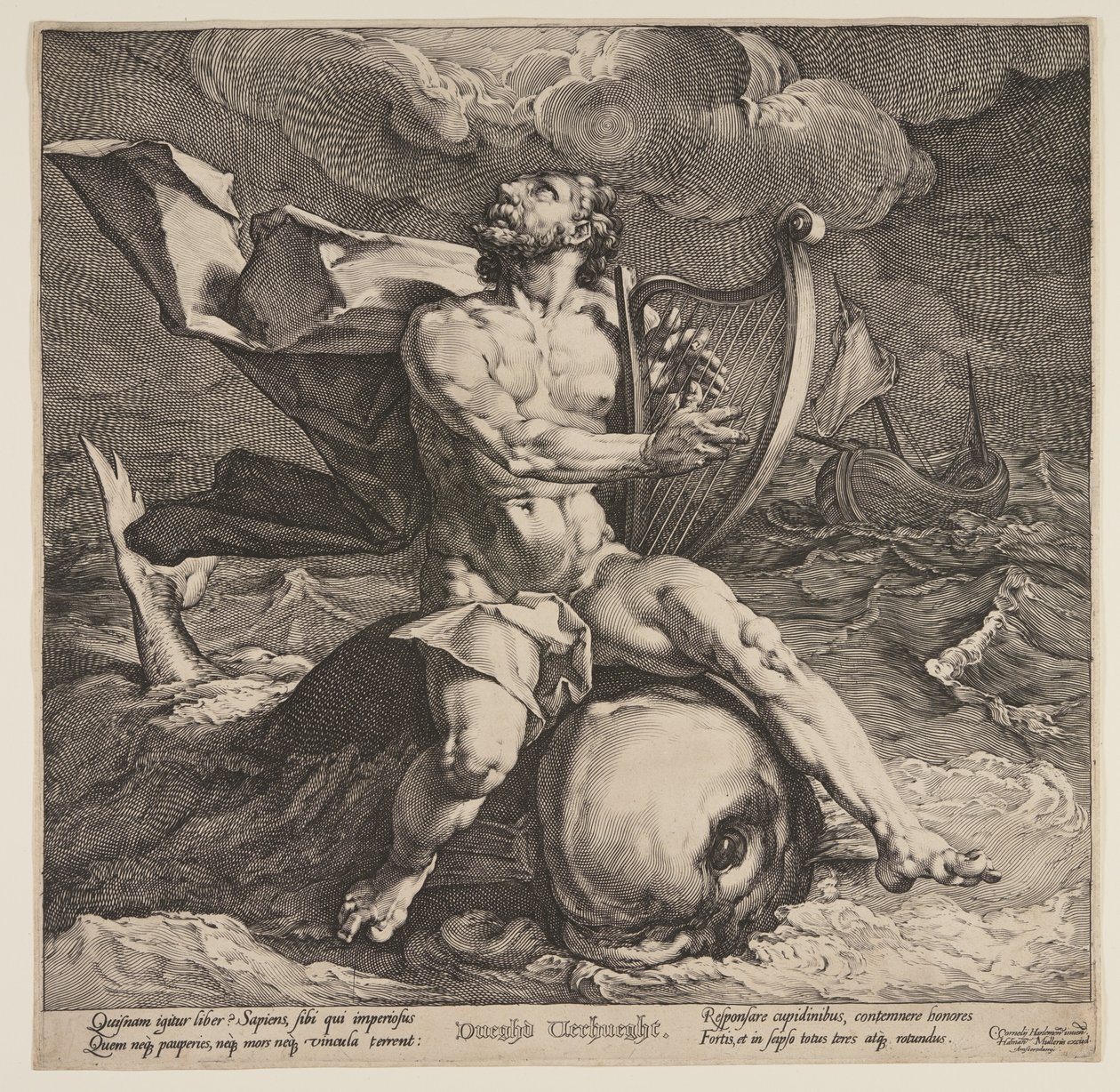 Arion na delfínovi od Jan Harmensz. Muller