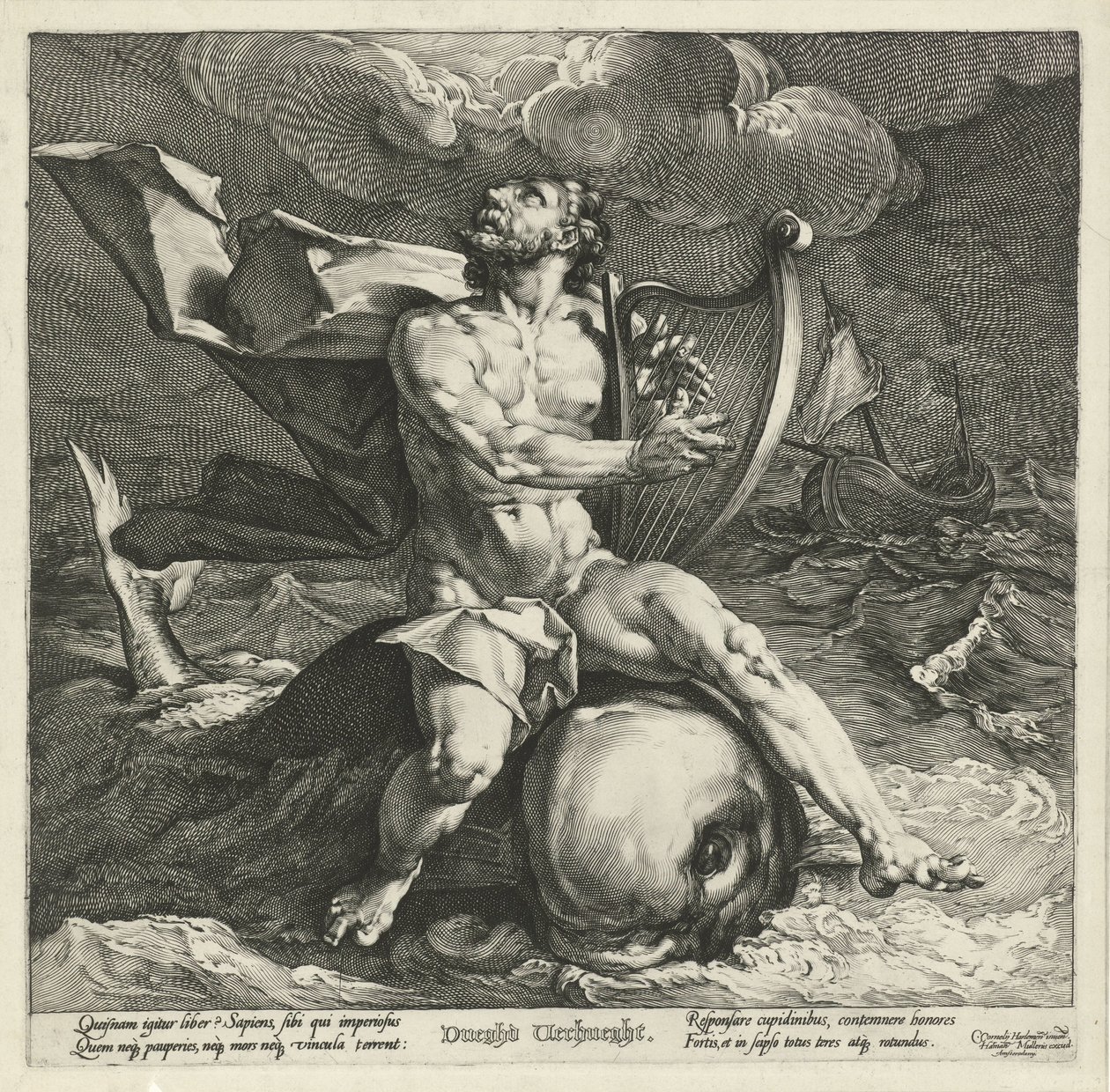 Arion na delfínovi od Jan Harmensz. Muller