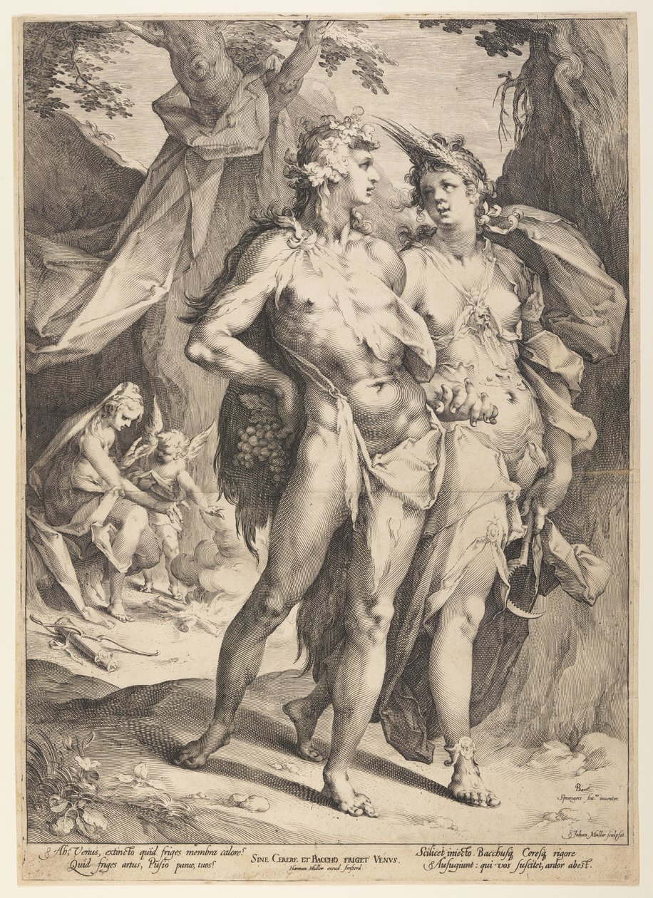 Bacchus a Ceres opouštějí Venuši (Sine Cerere et Baccho Friget Venus) od Jan Harmensz. Muller