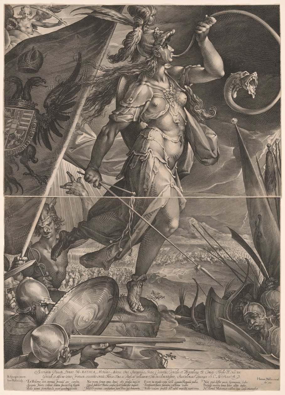 Bellona v čele císařských armád od Jan Harmensz. Muller