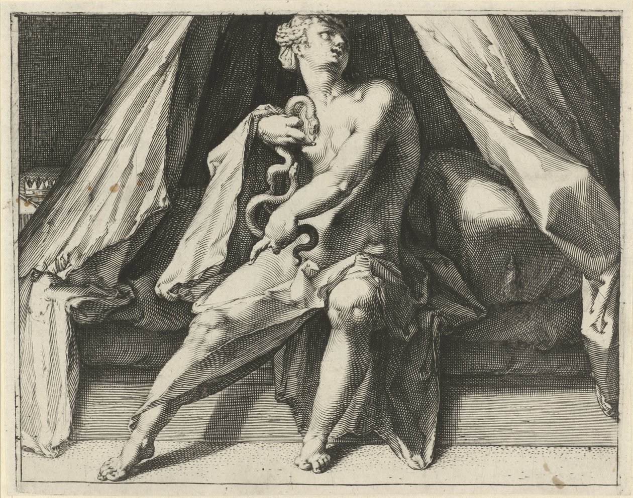 Smrt Kleopatry od Jan Harmensz. Muller