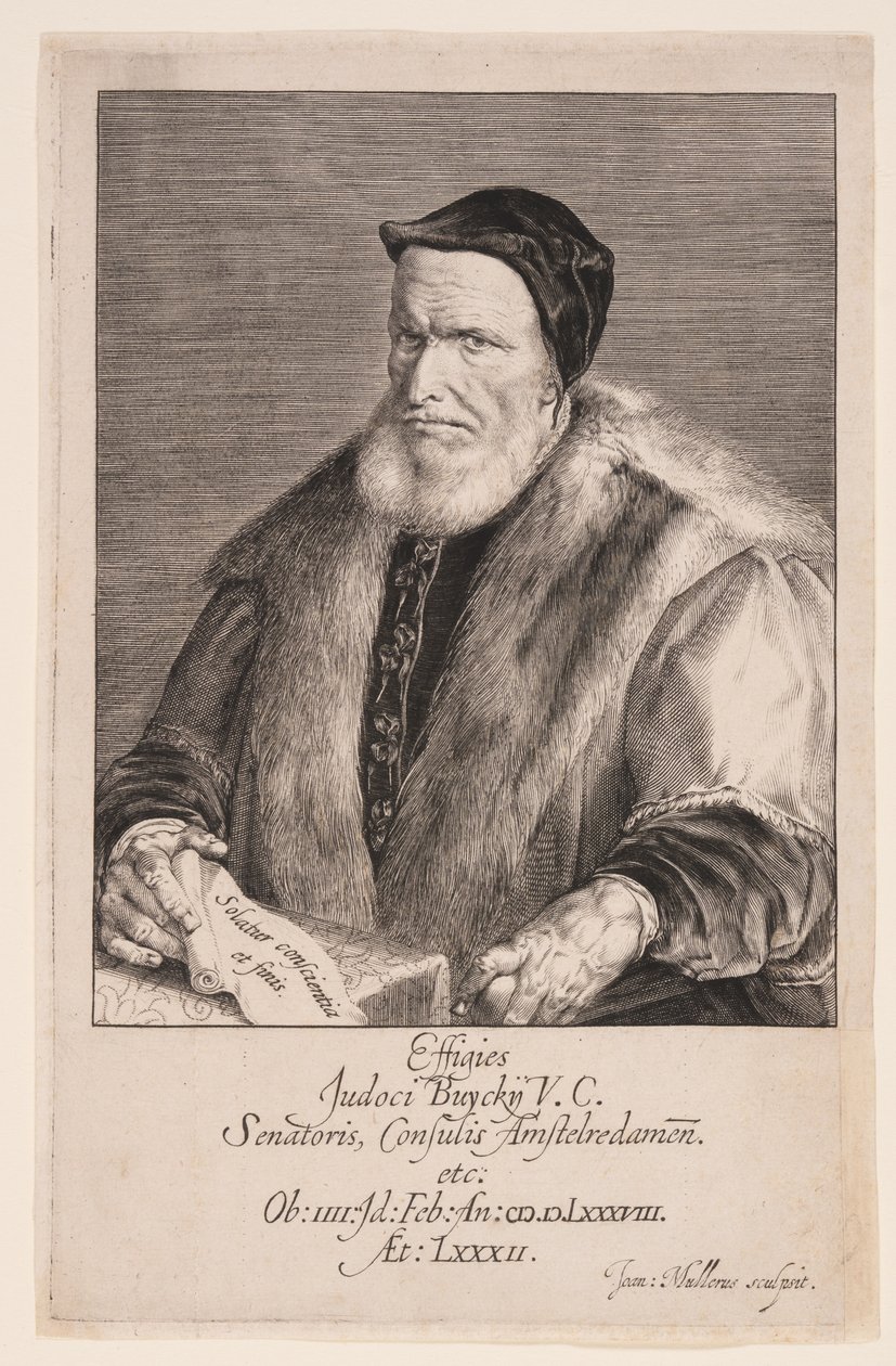 Joost Buyck, purkmistr Amsterdamu od Jan Harmensz. Muller