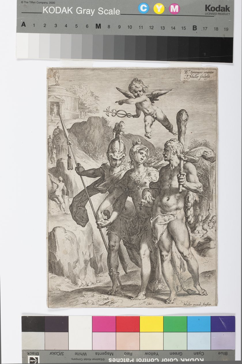 Minerva v čele s Herkulem a Marsem od Jan Harmensz Muller