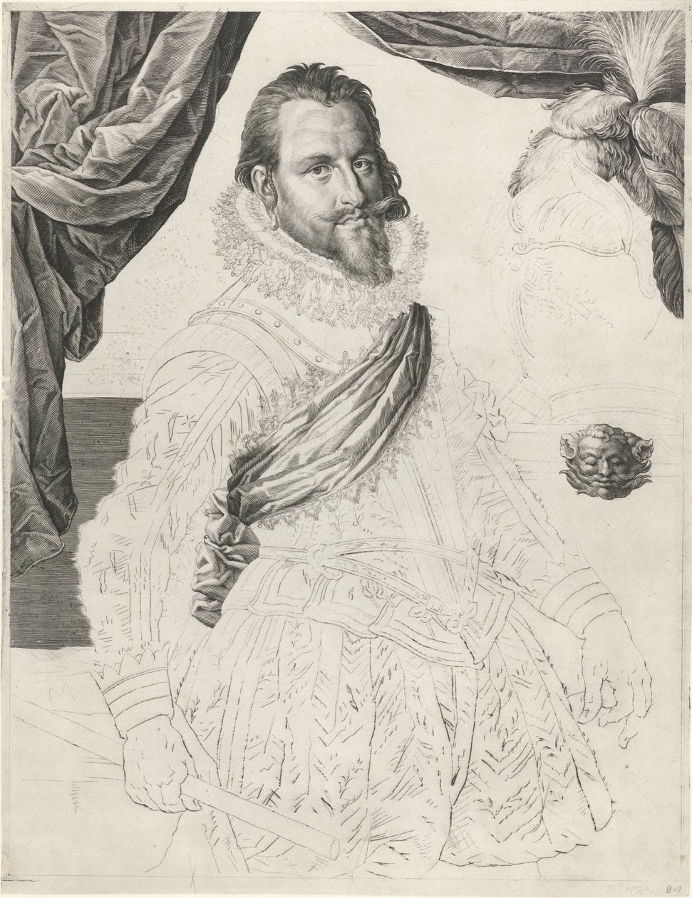 Portrét dánského a norského krále Kristiána IV od Jan Harmensz. Muller