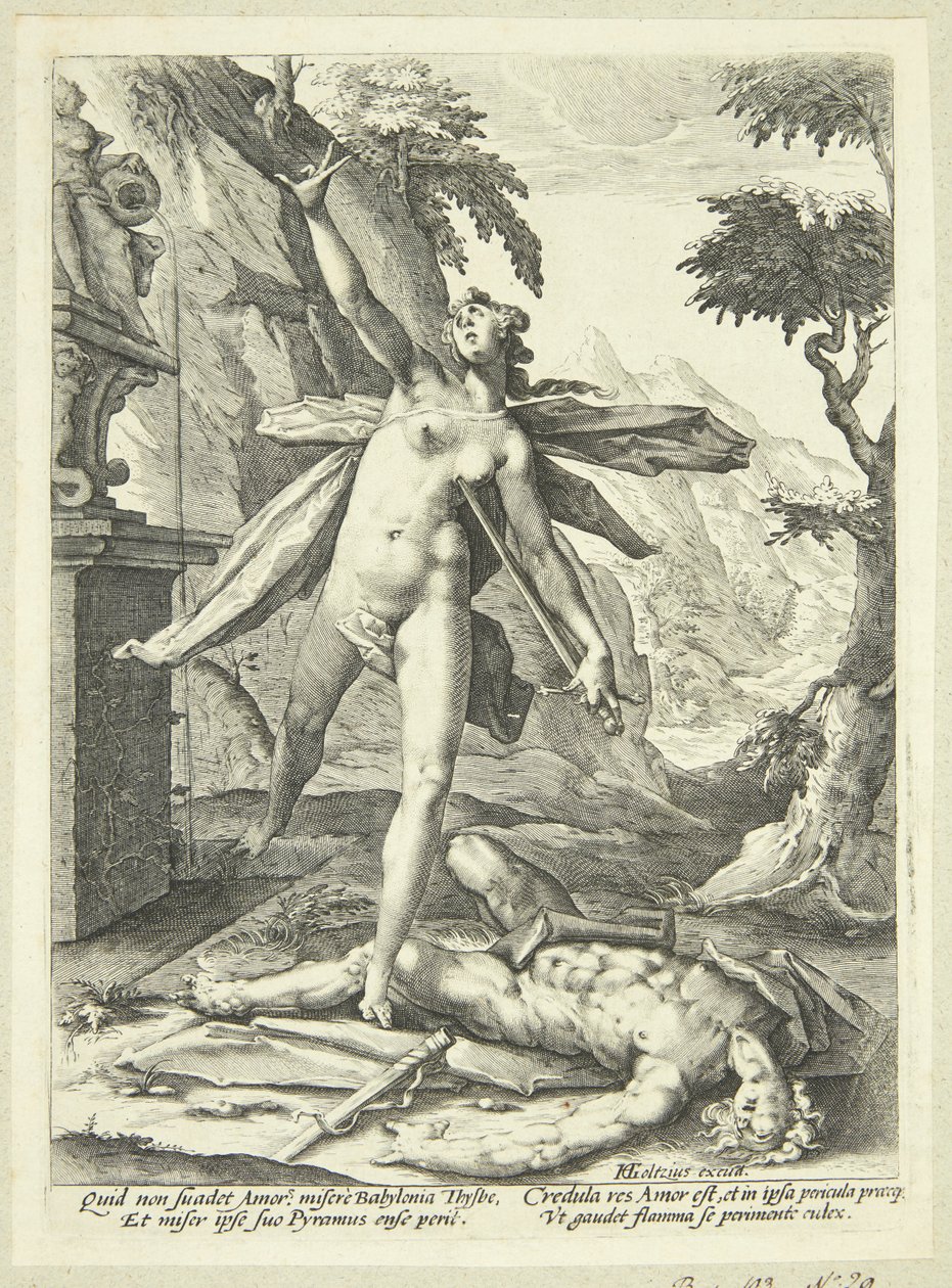 Pyramus a Thisbe od Jan Harmensz. Muller