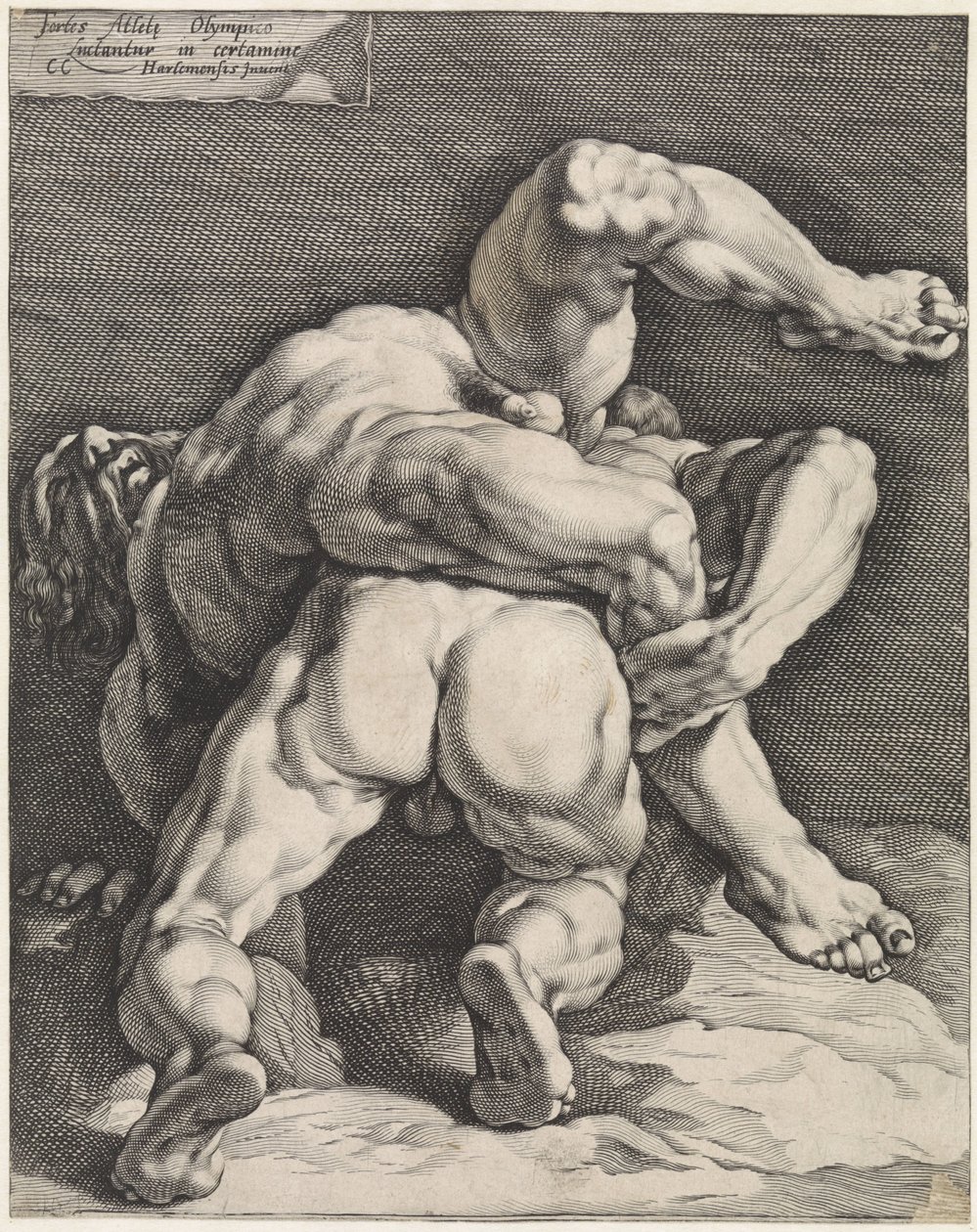 Dva zápasníci od Jan Harmensz. Muller