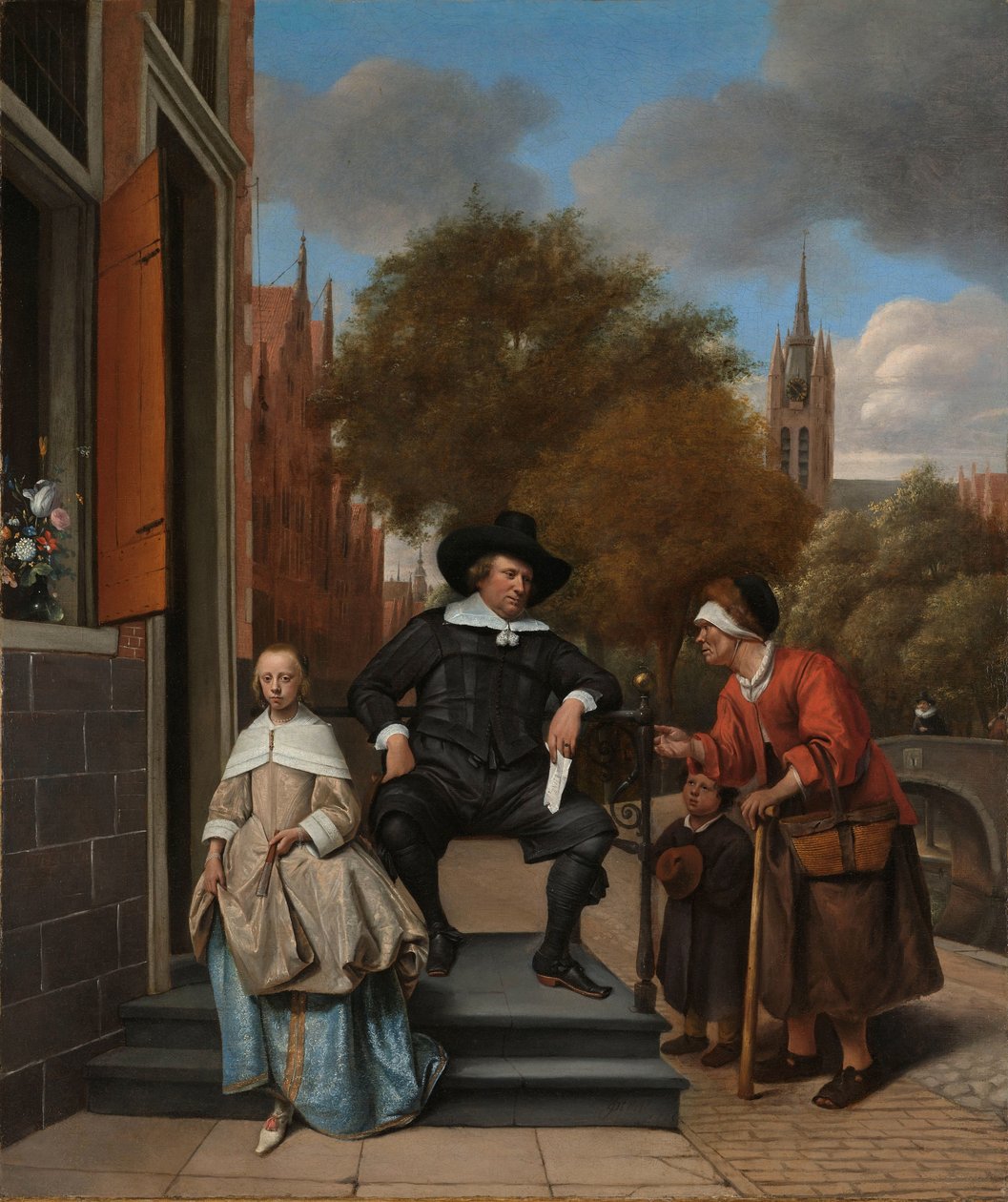 Adolf a Catharina Croeserovi, známí jako ‚burgomaster z Delftu a jeho dcera‘ Portrét Adolfa a Cathariny Croeserových v Oude Delft, známého jako „starosta Delftu a jeho dcera“ od Jan Havicksz. Steen
