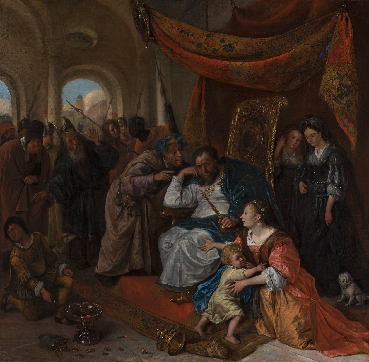 Koruna Mojžíše a faraona, kolem roku 1670 od Jan Havicksz. Steen