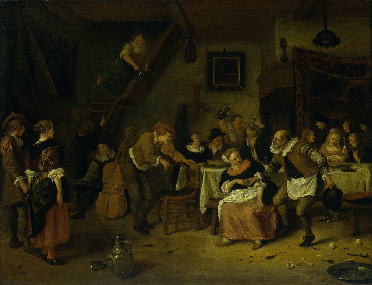 Selská svatba od Jan Havicksz. Steen
