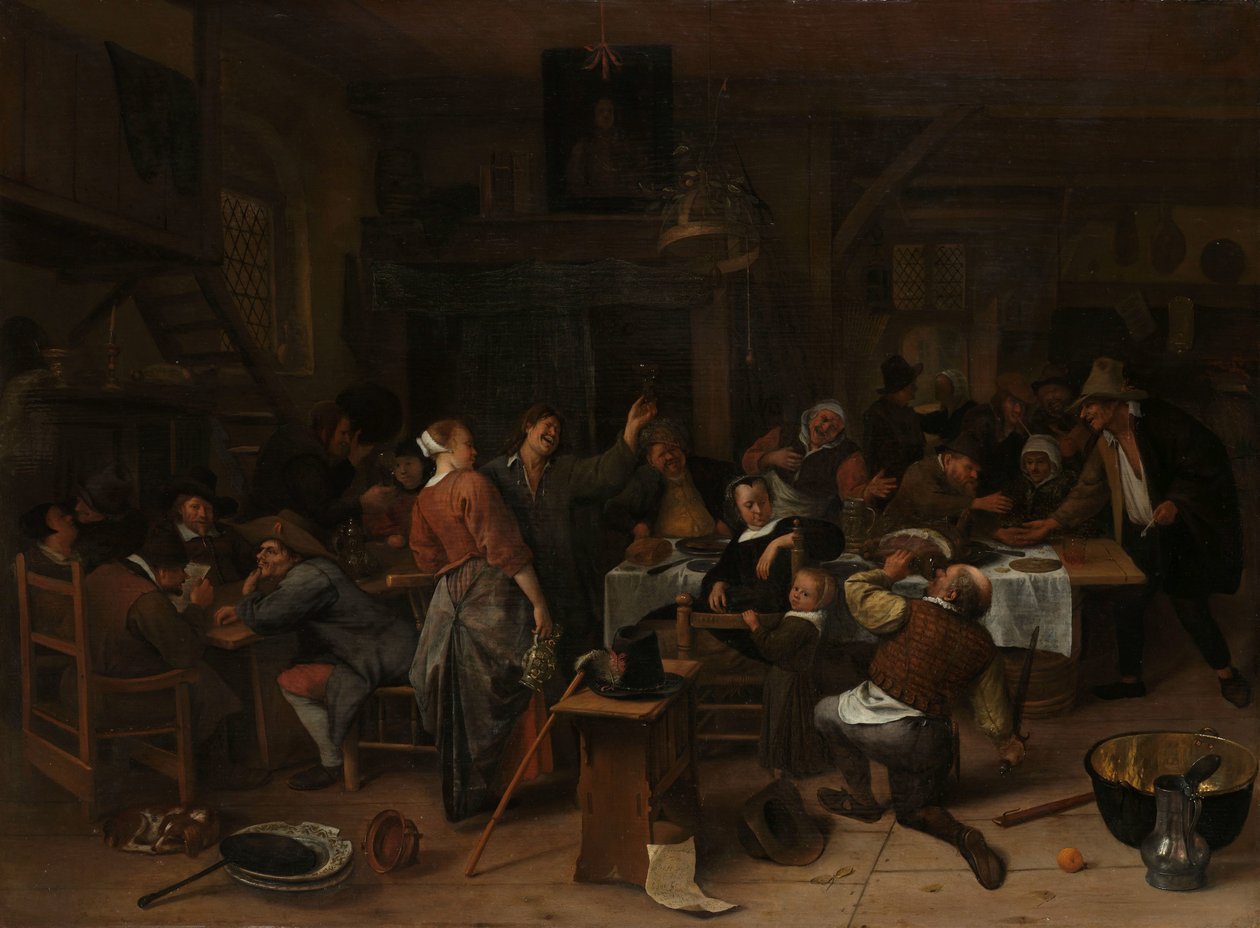 Den prince Princův den: oslava narozenin prince Williama III od Jan Havicksz. Steen