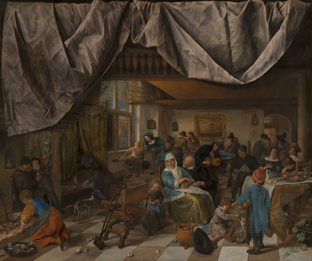 Život člověka, c. 1665 od Jan Havicksz. Steen