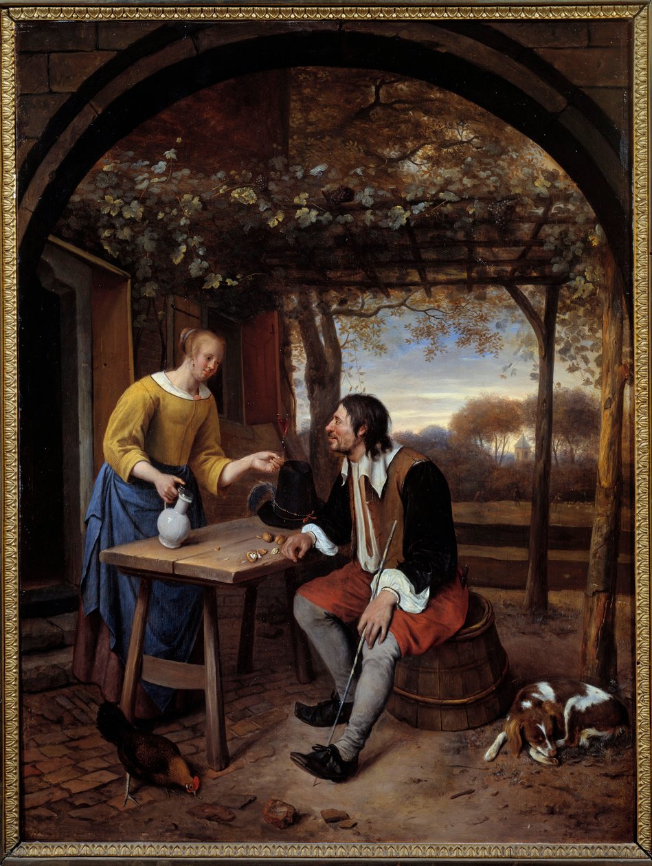 Obraz Zbytek cestovatele od Jana Steena (1626-1679) od Jan Havicksz. Steen