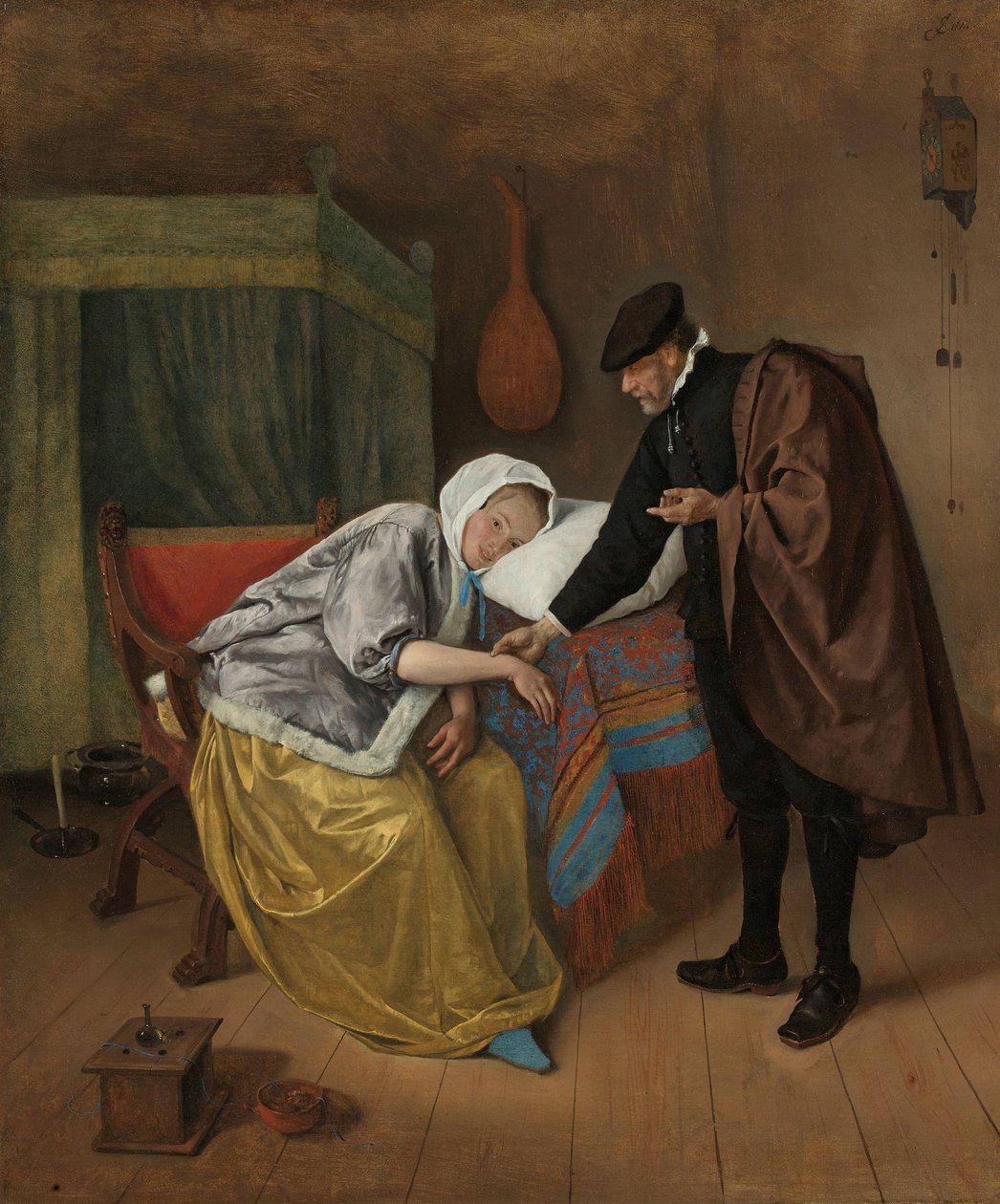 Nemocná žena Nemocná žena od Jan Havicksz. Steen