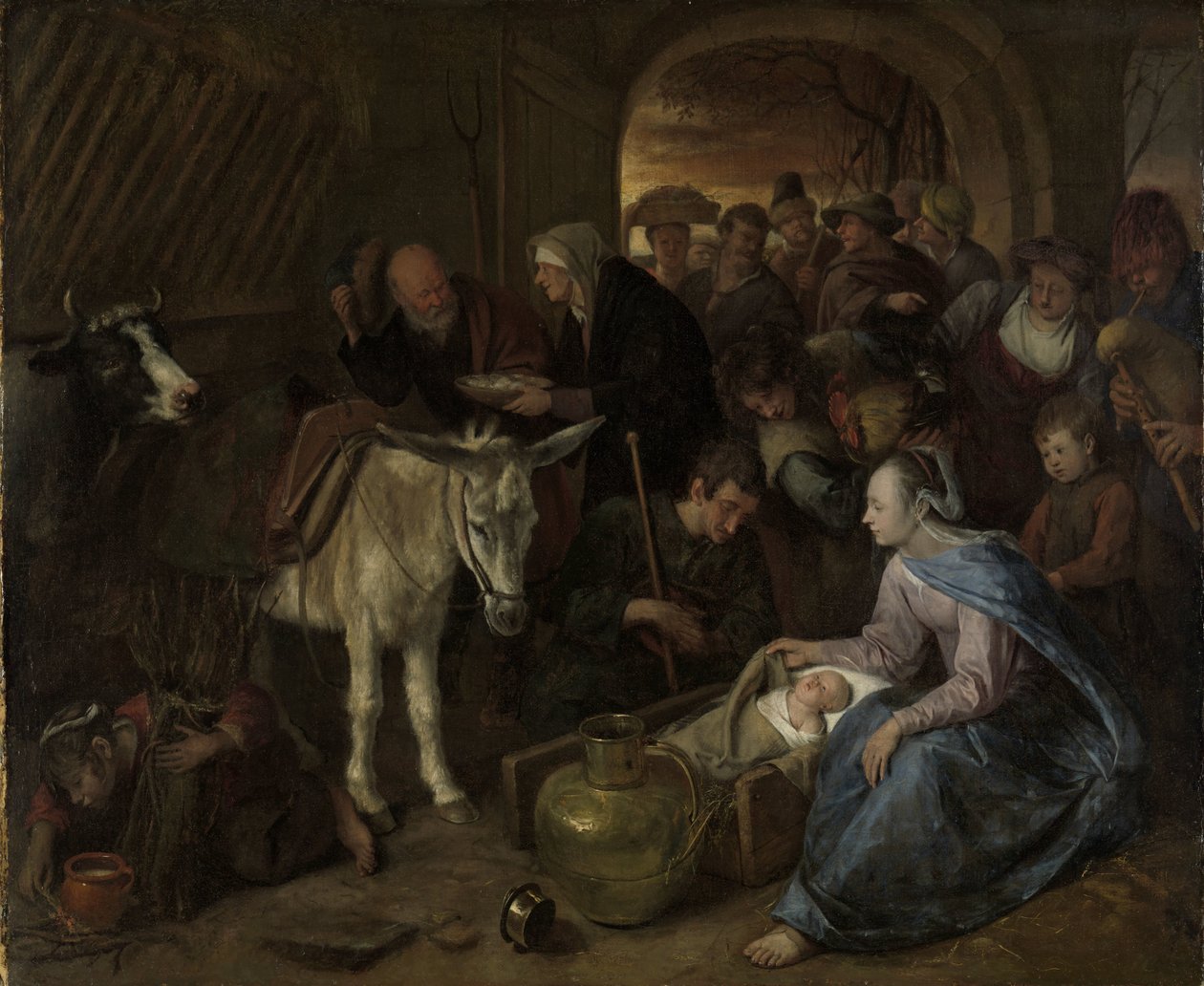 Klanění pastýřů od Jan Havicksz. Steen