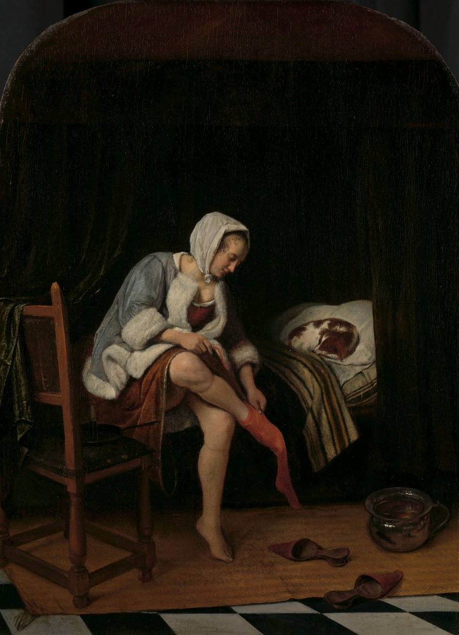 Žena na její toaletě Žena na záchodě od Jan Havicksz. Steen
