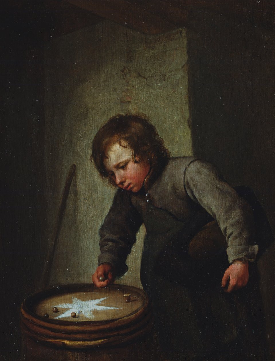 Chlapec si hraje s kuličkami od Jan Havickszoon Steen