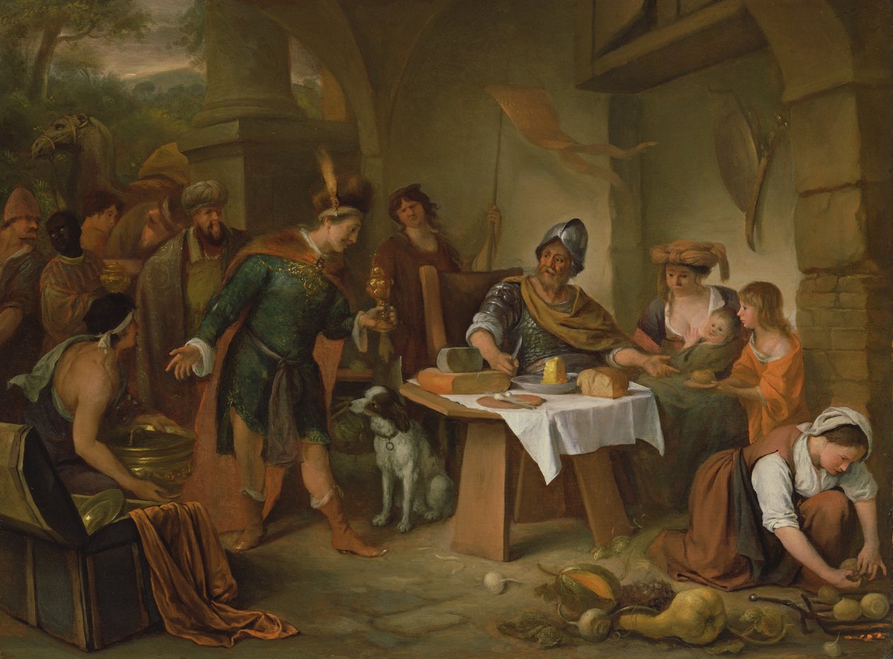 Manius Curius Dentatus a samnitští velvyslanci od Jan Havickszoon Steen