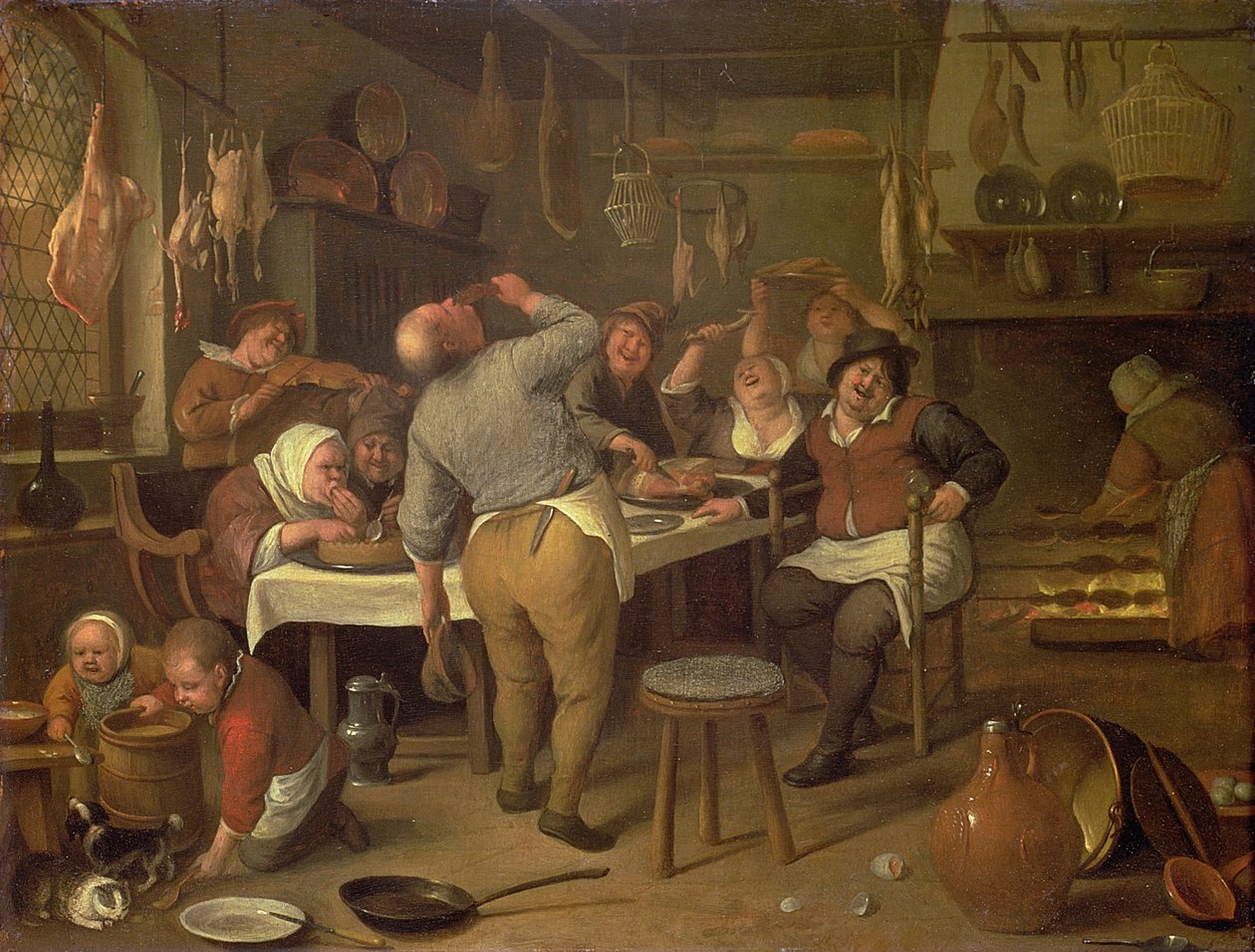 Tučná kuchyně od Jan Havickszoon Steen