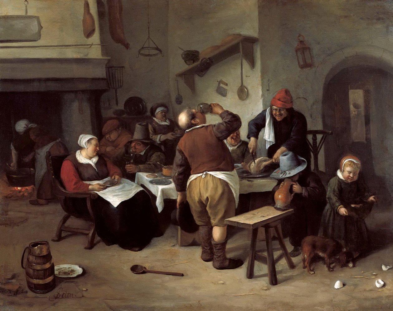 Tučná kuchyně od Jan Havickszoon Steen