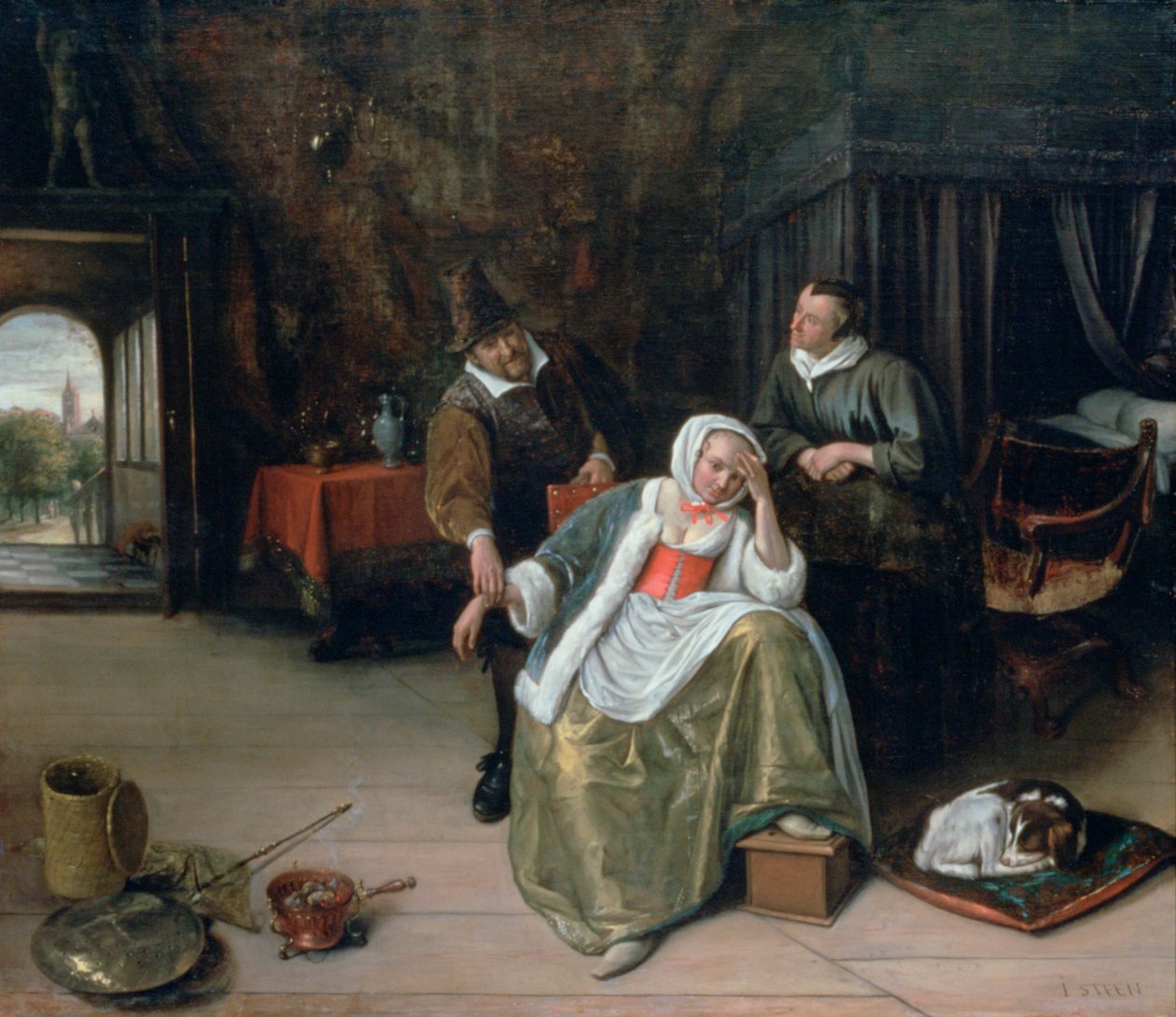 The Lovesick Maiden, c1660 od Jan Havickszoon Steen