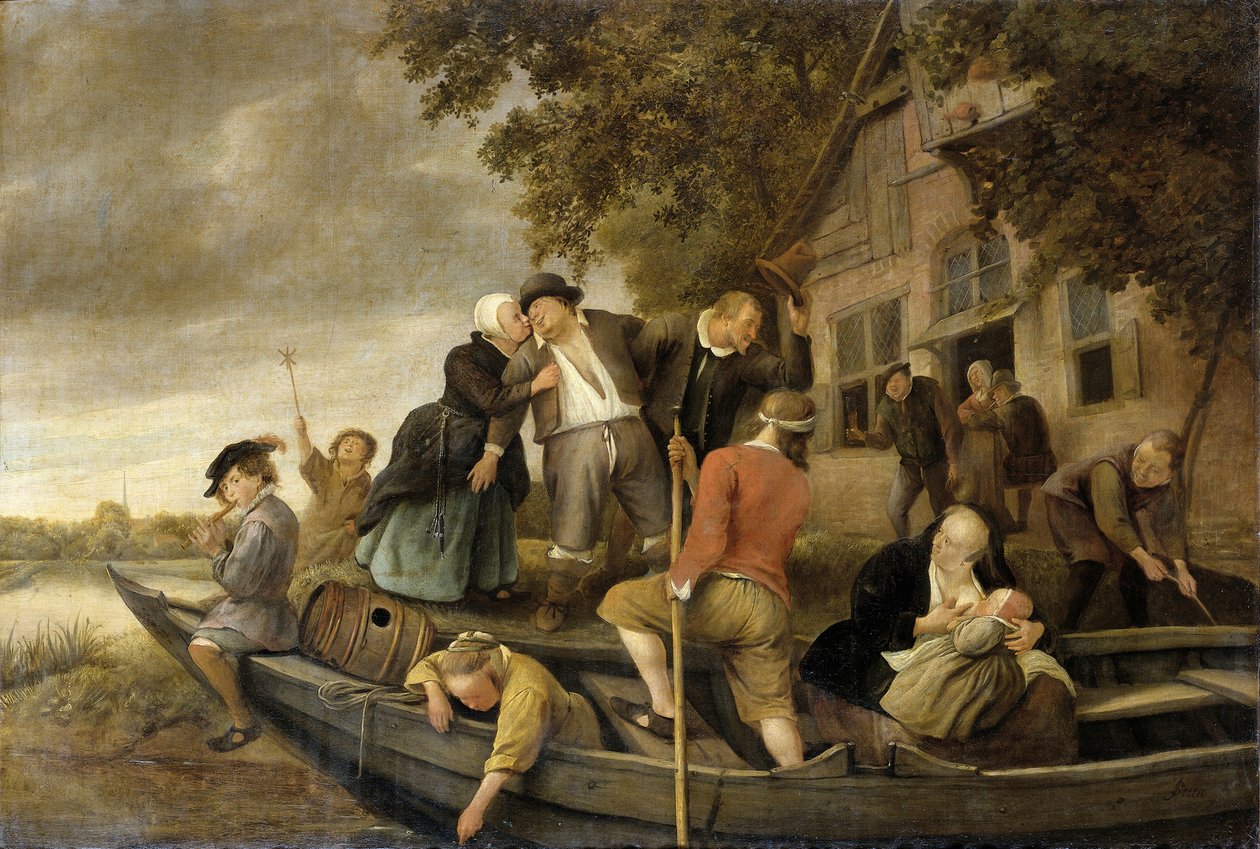 Veselý návrat domů, 1679 od Jan Havickszoon Steen