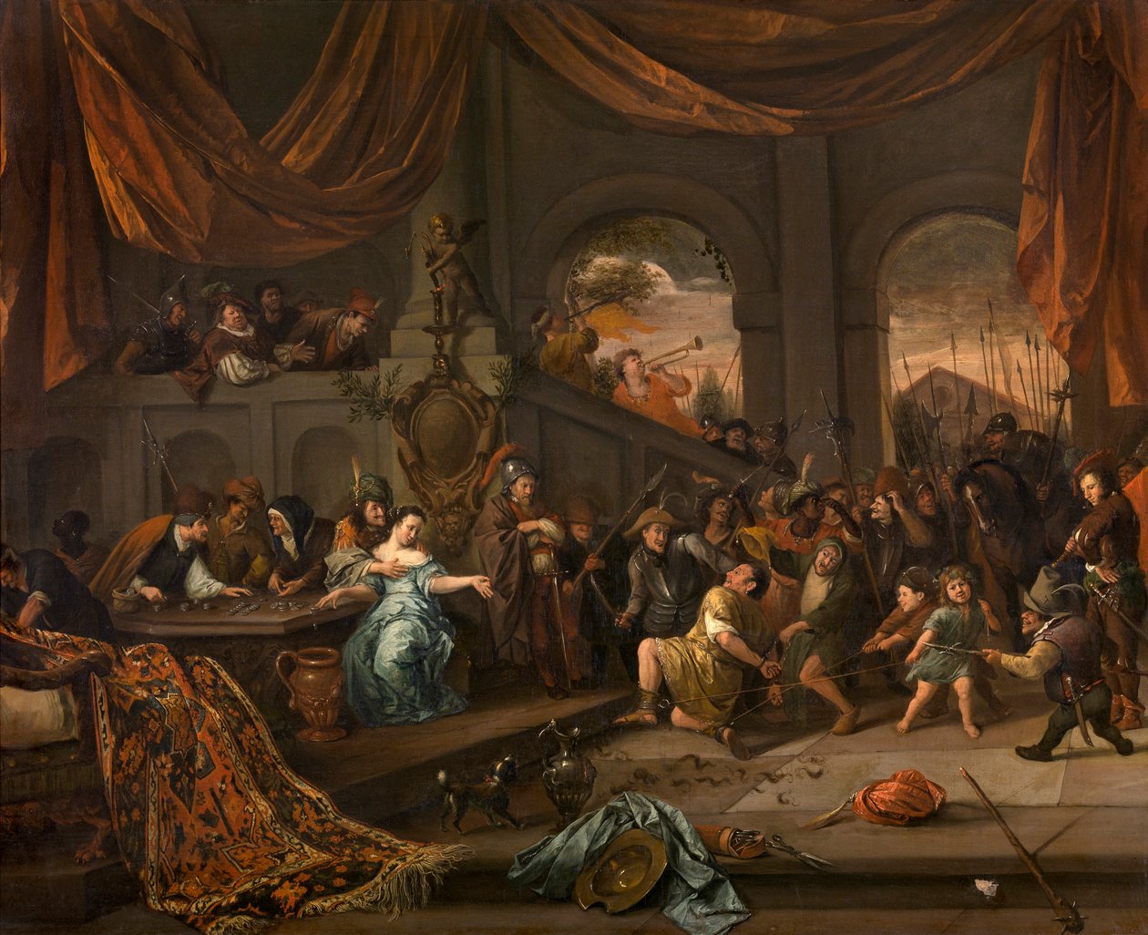 The Mocking of Samson, asi 1675. od Jan Havickszoon Steen