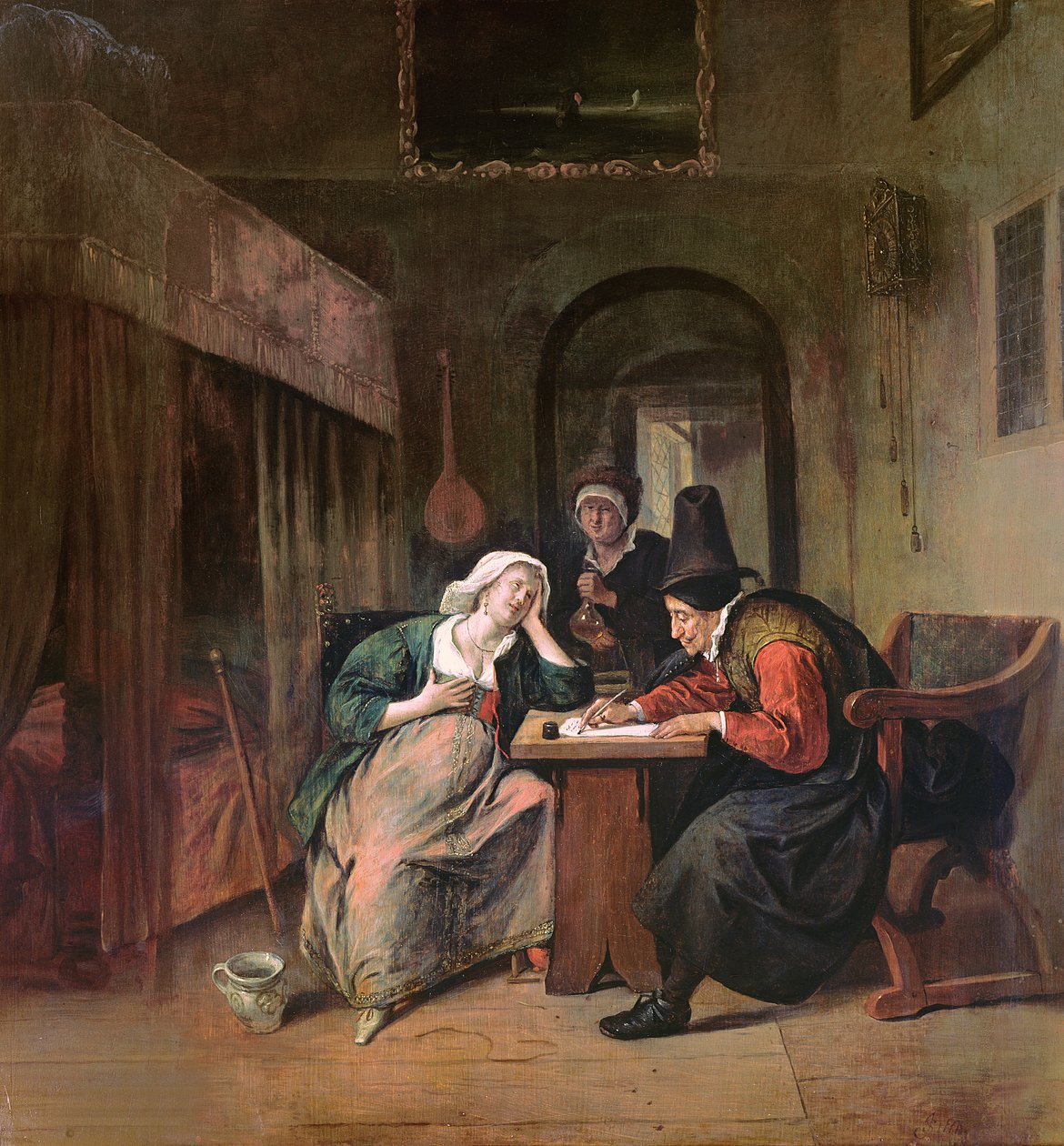 Pacient a lékař od Jan Havickszoon Steen