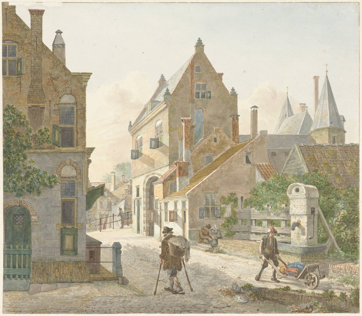 Waardpoort a Oude Gracht v Utrechtu od Jan Hendrik Verheijen