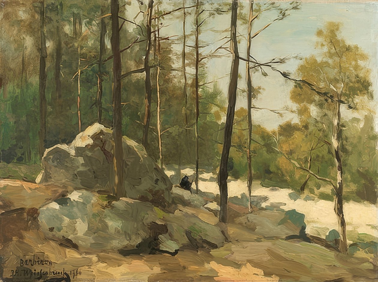 Lesní mýtina poblíž Barbizonu. 1900 od Jan Hendrik Weissenbruch
