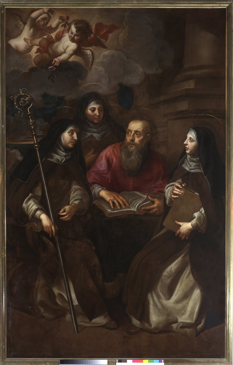 Sv. Jeroným se třemi svatými (obraz od Jan Hovaert