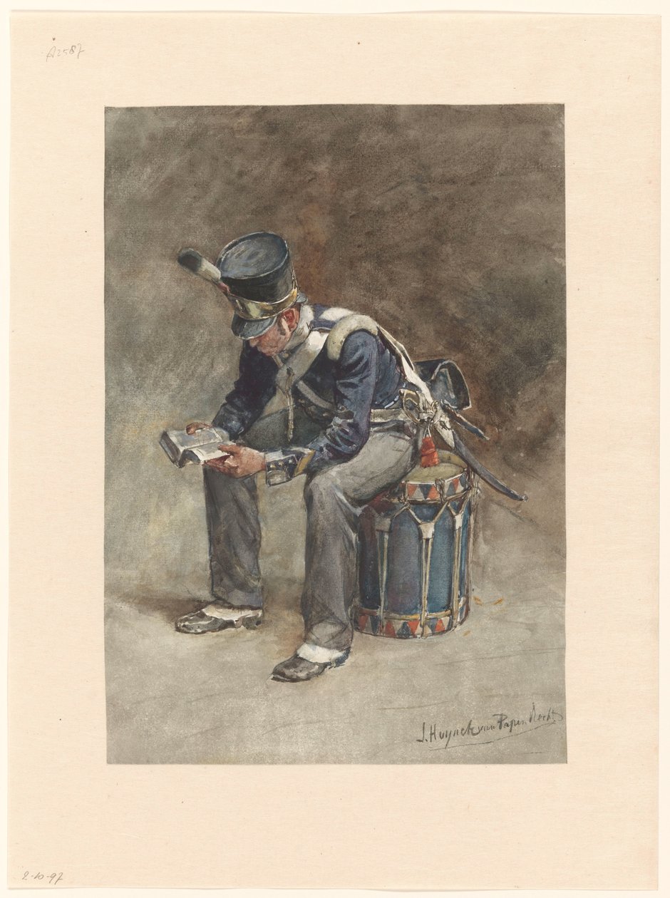 Sedící pěchota čtoucí tambur od Jan Hoynck van Papendrecht